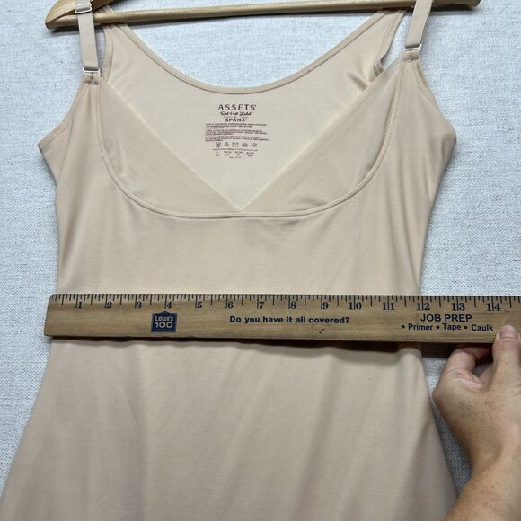 SPANX Assets Red Hot Label Womens Sz L Full Slip Beige/Tan VNeck Shapewear - Picture 5 of 13